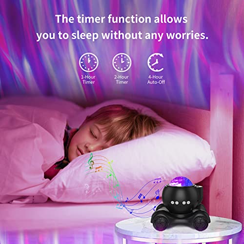 ENOKIK Aurora Light Projector Northern Lights Bluetooth Speaker, Pure Black - color: Pure Black