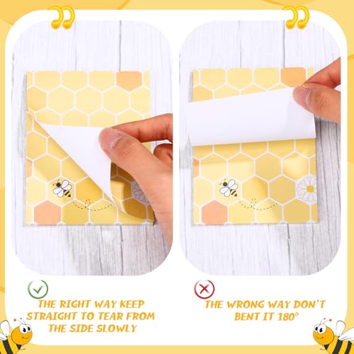 Dispowreath 24 Pcs Bee Sticky Notes with Pens Bee Themed Gifts - style: Bee