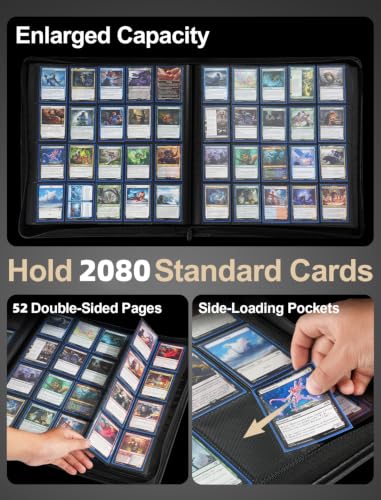 20-Pocket Zipper Binder for 2080 Standard-Sized Trading Cards - size: XL+