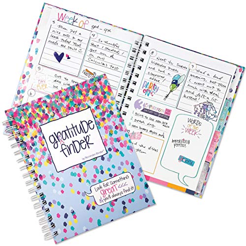 Denise Albright Gratitude Finder® 52 Week Non-Dated Journal for Women, Teens & Girls with 165 Hand-Illustrated Stickers (Confetti Party) - color: Confetti Party Gratitude Finder Journal