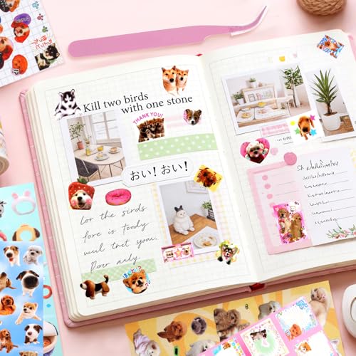 800+ Dog Sticker Book, Funny Dog Stickers for Journaling Scrapbook - color: Al