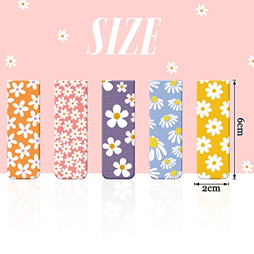 10 Pieces Magnetic Bookmarks Floral Magnet Page Markers Assorted Book Markers Set Flower Bookmarks Stationery for Students Reading, 10 Styles
