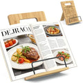 Cookbook Stand-Wooden Recipe Book Holder for Kitchen Counter - color: Wood