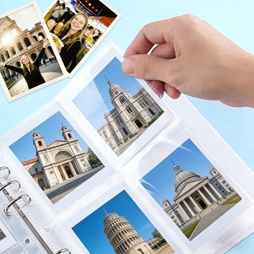 30 Pack 2.5x3.5 Card Sleeves Binder Sheets, 6/3 Ring A5 Binder Inserts, Ultra-Clear Double Sided 4 Pocket, Top Loading, for Trading Card, Photocard and Postcards - size: 2.5" x 3.5"（4 Pocket）