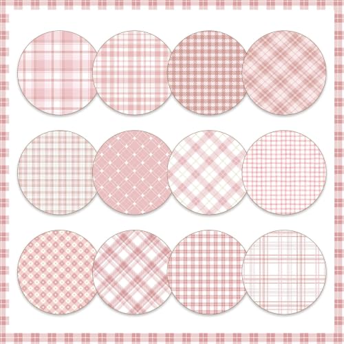 36 Sheets Scrapbook Paper 12x12 In Plaid Patterned Paper (Pink) - color: Pink