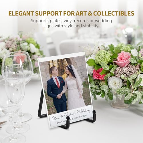 Plate Holder Easel Display Stand - 4.5 inch Metal Plate Stands for Display - Tabletop Picture Stand - Black Iron Easels for Display Pictures | Photo Frames | Book | Decorative Plates | Plaque -1 Pack - size: 4.5 inch (1 pack)