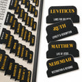 90 Christian Bible Tabs for Women, Men, Kids - Black Gold Version - color: Black Gold