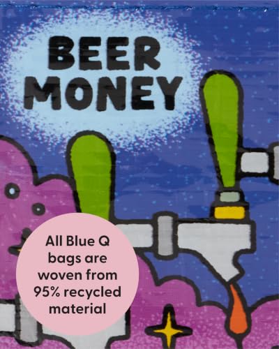 Blue Q Coin Purse - Cute Coin Pouch for Men & Women, Small Pouch Organizer - color: Beer Money (taps)