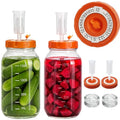 2 Pack Fermentation Kit with Lids Weights Airlocks, Fits 3.3" - size: 3.3 IN*2 Pack (No Jar)