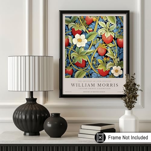 Poster Master Owl Print - William Morris Poster - Flower & Animal Illustration - Botanical Exhibition Wall Design - Floral Bird Artwork - Aesthetic Office or Bedroom Decor - 8x10 UNFRAMED Wall Art - color: Style-10, size: 8"L x 10"W