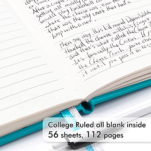 feela 3 Pack Pocket Notebook Journals with 3 Black Pens, A6 Mini Cute Small Journal Notebook Bulk Hardcover College Ruled Notepad with Pen Holder for Office School Supplies, 3.5”x 5.5”, Emerald - color: A6 3 Emerald