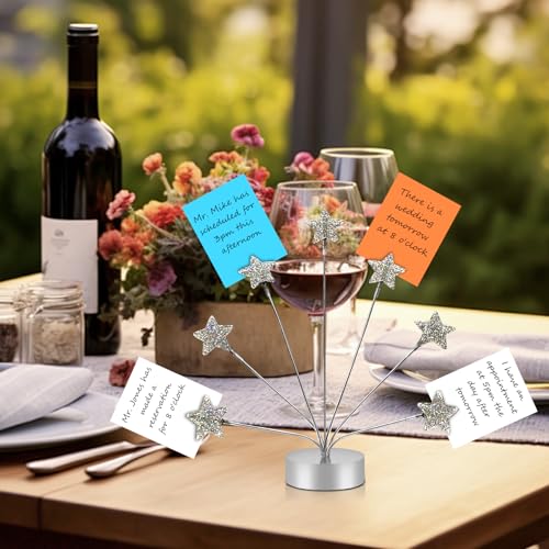 7-Branch Family Desktop Photo Tree Holder Clip Round Base