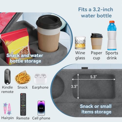 Tablet Pillow Stand with Storage for Bed, Lap, iPad and Kindle