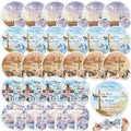 Tradder 50 Pcs Christian Church Fans Bulk Foldable Hand Fans, Stylish - style: Stylish