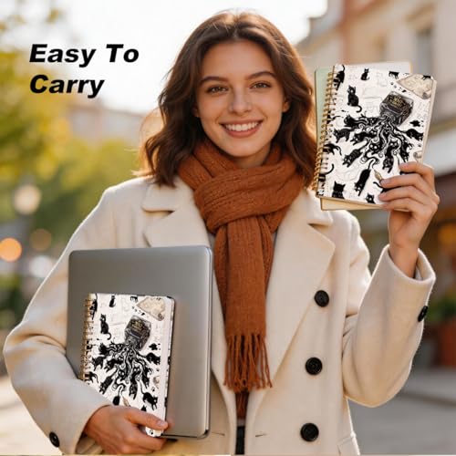 2 Pcs Funny Ink Cat A5 Spiral Notebook Journal Cute Cats Gifts for Women - color: Multicolour 0176