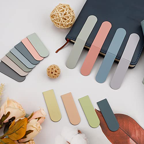 Magnetic Bookmarks, 15PCS Magnetic Cute Bookmark for Teacher, Women, Men & Kids - Solid Colorful Light Bookmarks (Pack of 15) - color: Solid Color Style 1, size: 15PCS
