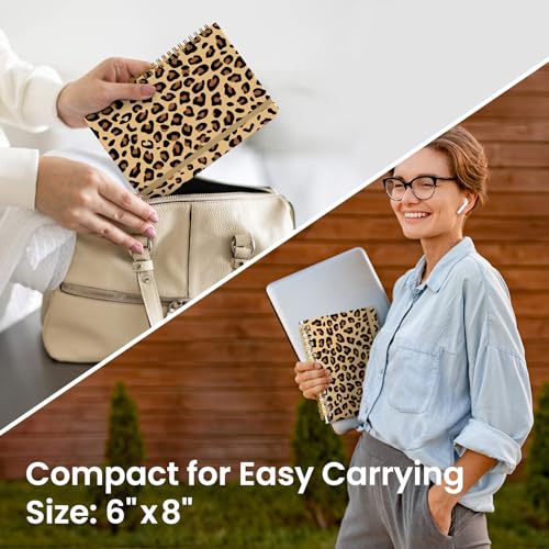Taja Spiral Lined Journal for Women, Pretty Hardcover Journal Notebook, A5 - color: N-Leopard