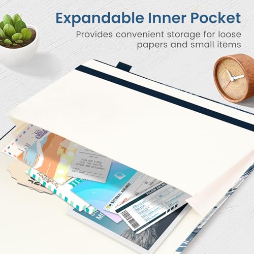 Taja Aesthetic Lined Journal for Women, Pretty Notebooks for Work & Study - color: O-Moonlit Waves