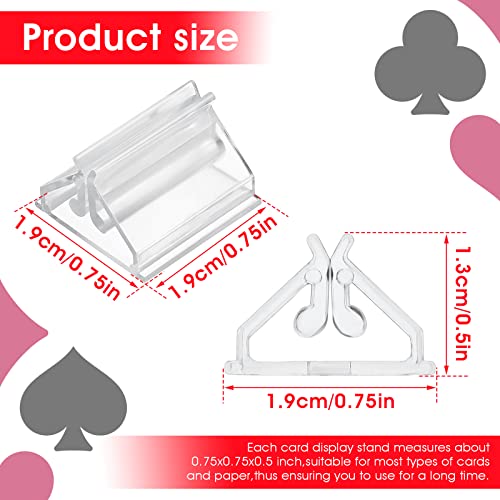 Abeillo 24PCS Plastis Card Stands Clear Game Card Stands Display, Game Piece Holders Picture Stands for Cards, Photos,Memos,Pictures Display
