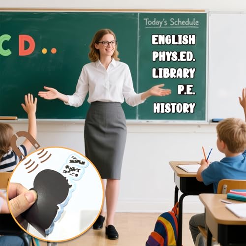 20 Pieces Classroom Schedule Magnets School Class Subject Magnets Teacher Subject Labels for Classroom Organization (Blackwhite) - color: Blackwhite