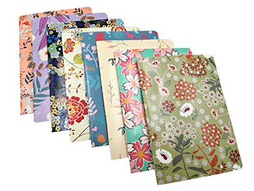 ALIMITOPIA 8pcs Mini Notebook Portable Pocket Notebook Journal Steno Memo MiniDaily NotePad,3.5X5 inches,24 sheets,College Ruled Pages(Flower Pattern)