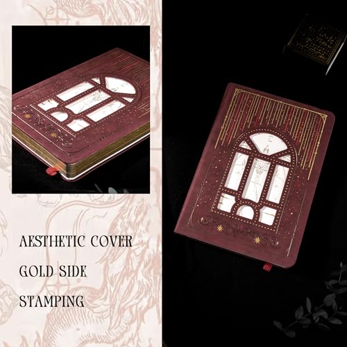 TIEFOSSI A5 Lined Journal for Women & Men, 100 GSM Thick Paper - color: Red, size: Lined