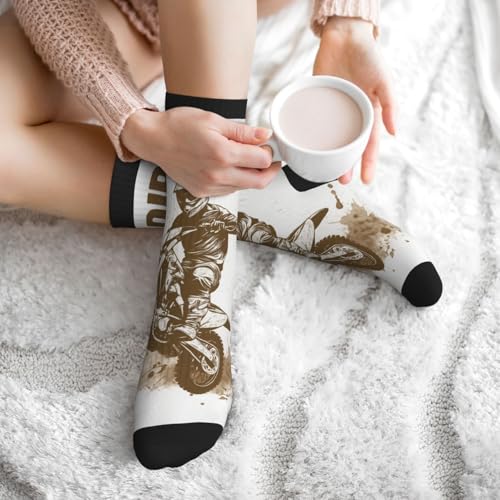Crew Athletic Socks Funny Crazy Casual Sports Novelty Dress Socks for Women Men Running Hiking - color: Got Dirt Bike Motorcross Racing