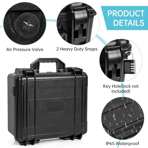 Waterproof Toploader Storage Box for 3" x 4" 35pt Rigid Card, Trading Card Case Holds 300 Toploaders, Sports Card Storage Boxes with 3 EVA Divider