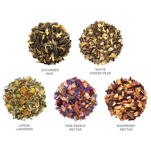 Tea Forte Tea Sampler, 20 Pyramid Infuser Bags, Premium Tea Gift Set