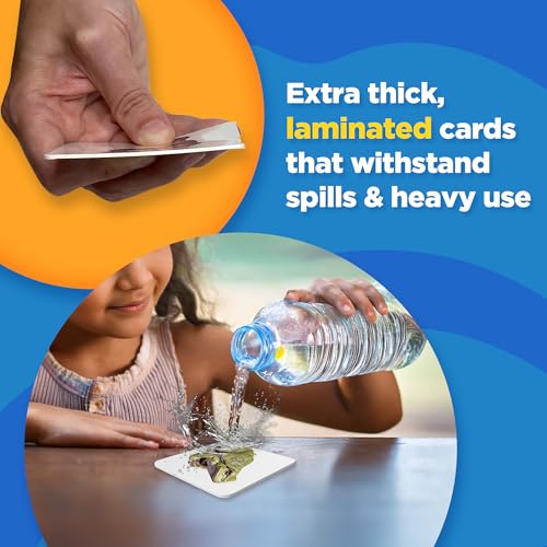 ThinkPsych Level 2 Nouns Flash Cards - 150 Picture Cards for Speech Therapy - style: Level 2 Nouns - Animals & Food (Real Photos)