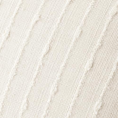 Foindtower Boho Striped Boucle Lumbar Throw Pillow Covers 12x20 Cream White - color: Cream White, size: 20" x 12" (Pack of 2)