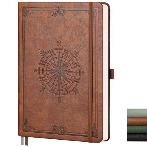 AHGXG Dotted Journal Notebook, 192 Pages, A5 Medium Size (5.7'' x 8.3'') - color: Brown