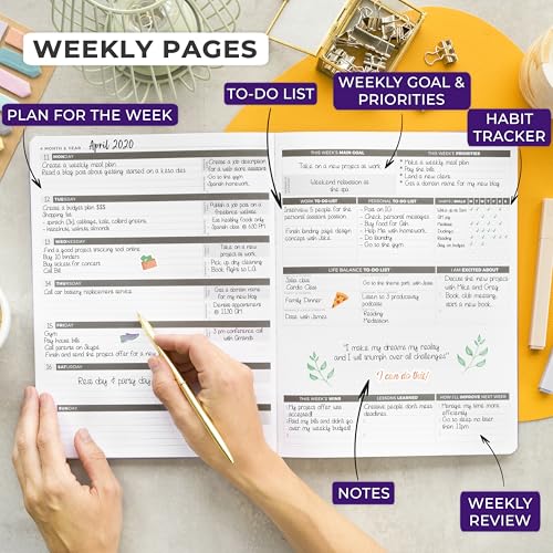 Clever Fox Planner PRO, Undated Weekly Planner, 8.5x11 Purple - color: Purple (Undated), size: A4 (8.5" x 11") Standard Version