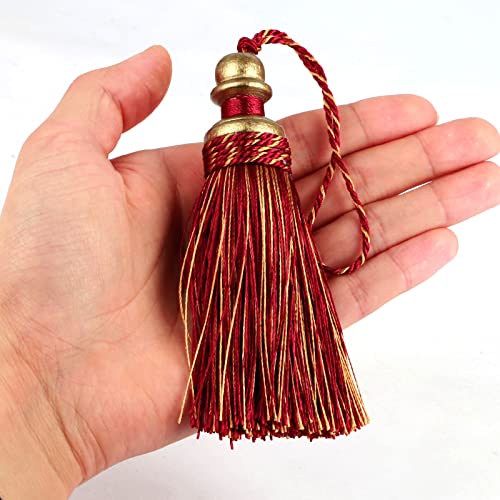 2 Pack Tassel Key Tassel with Loops for Home Decoration - color: Mix Red, size: 2 Pack