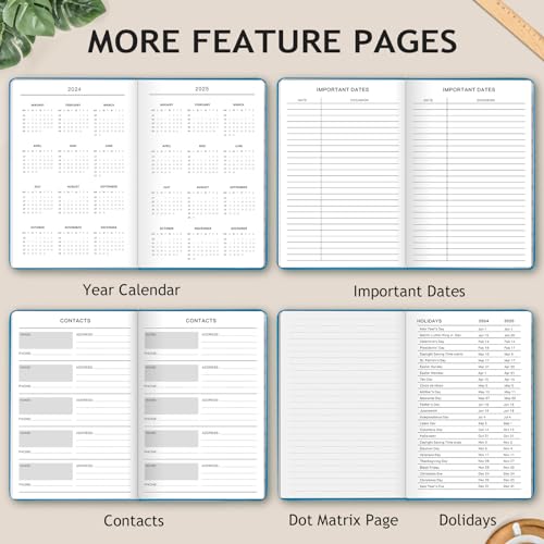 JUBTIC 2024-2025 Planner, 2024-2025 Weekly and Monthly Planner, Academic Planner with Monthly Tabs, from Jul 2024 - July 2025, Stickers Included, A5(5.8"×8.5"), Hardcover(Turquoise)