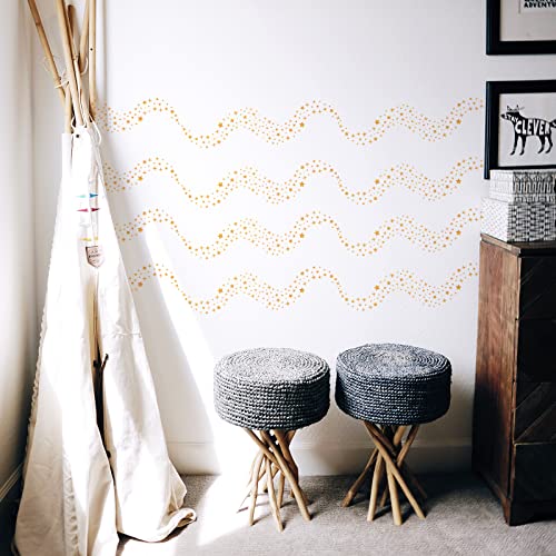 FINGERINSPIRE Galaxy Star Stencil 11.7x8.3 Inch Plastic Template - Reusable Pattern for DIY Home Decor Painting on Wood, Floor, Wall - color: Stars