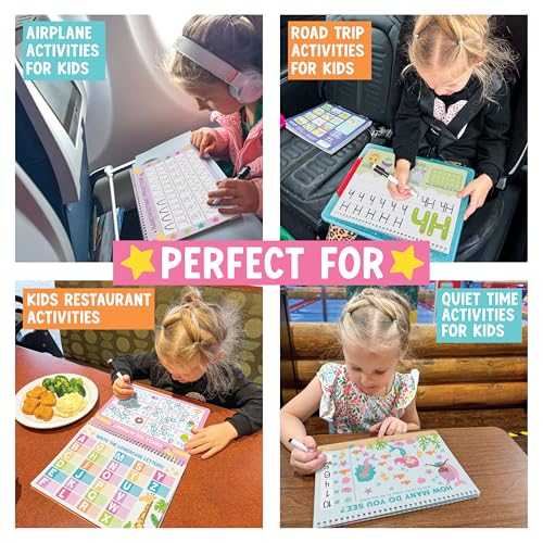 ABC Tracing Books for Kids Ages 3-5 Wipe Clean Preschool Workbooks 4-8
