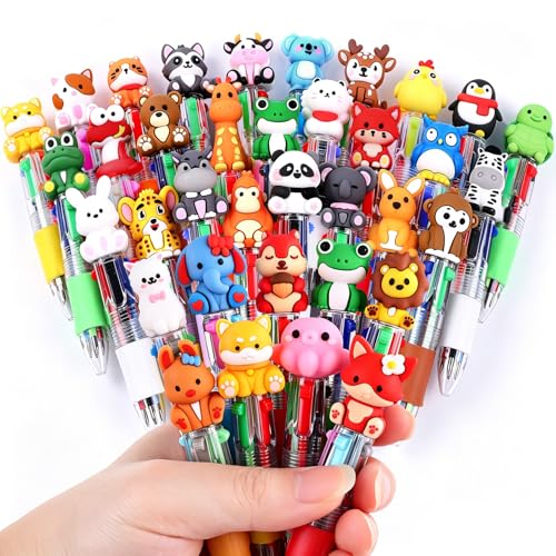 36PCS Mini Animal Pens Multicolor 4-in-1 Bulk Cute Pens for Party Favors - style: Cute Animals-36pcs