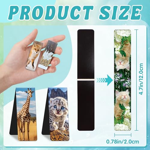 96PCS Magnetic Bookmarks Bulk Magnet Bookmarks Book Lovers Gifts - style: Animals