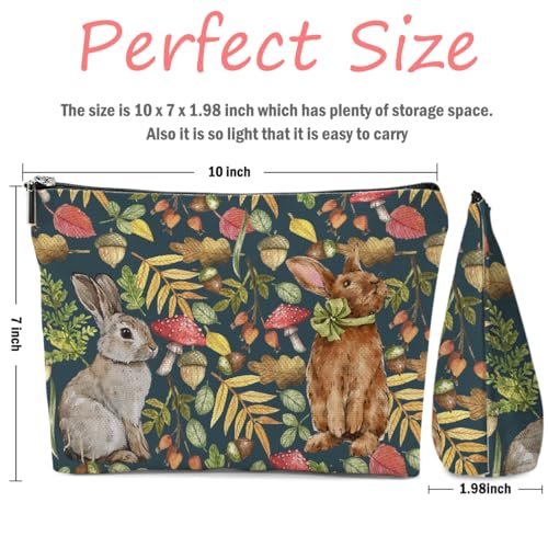 Cute Rabbit Makeup Bag, Rabbits Bunny Gifts Cosmetic Bags Travel Pouch - color: Multicolor 0143