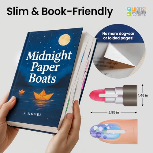 Thinking Gifts Magnetic Linemarker Bookmark for Tracking - Lips & Nails - color: Lips & Nails