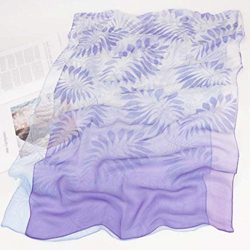 Fashion Scarves Sunscreen Shawls for Women - color: Magnolia&purple