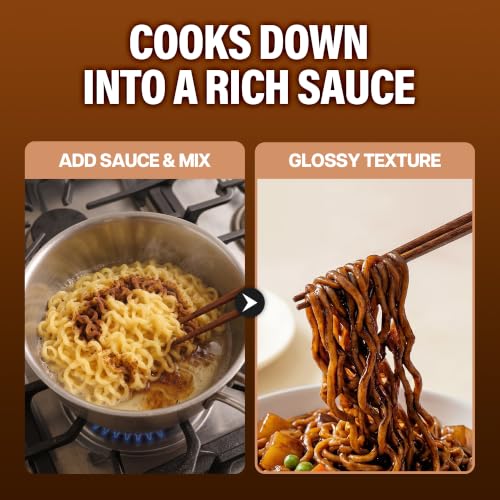 Nongshim Chapagetti Black Bean Jajangmyeon Korean Ramen Noodles, 10 Pack - size: 10 Pack