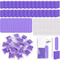 100 Sets Disposable Manicure Kit Individually Package, Purple - color: Purple