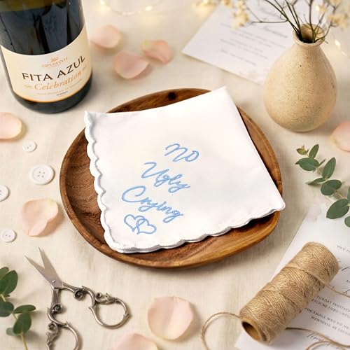 Mother of the Bride Gifts Wedding Handkerchief Keepsake - color: No Ugly Crying, style: Brown Envelope