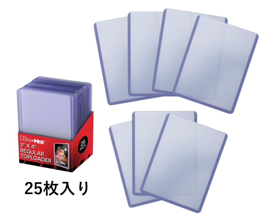 Ultra Pro 3" x 4" Clear Regular Toploader for Trading Cards – 25 Pack