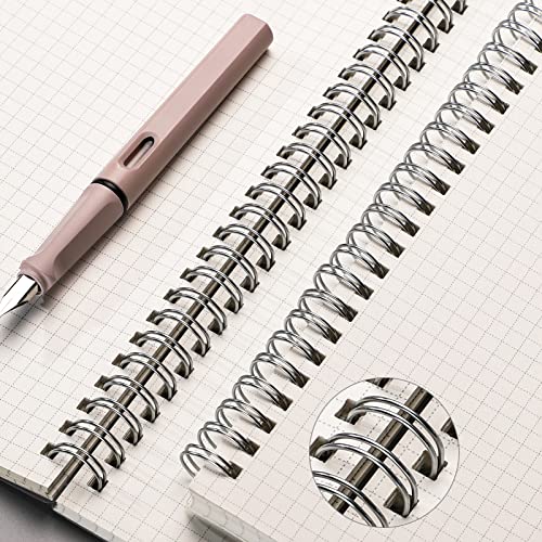 AHGXG Graph Paper Notebook Spiral 2 Pack - Large B5 Grid Notebook 7.3"X 10", 100GSM Thick Graph Grid Paper, Quad Ruled, Total 320 Pages, Transparent Plastic Hardcover Journal - color: Graph-Transparent, size: B5-2Pcs-Graph