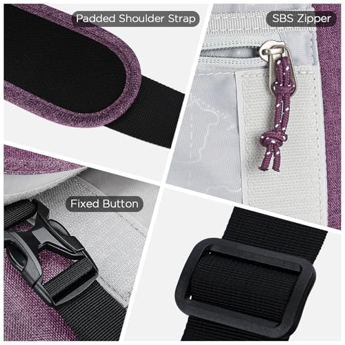 OIWAS Messenger Bag for Women, 17 Inch Laptop Crossbody Bags Men Casual Satchel Shoulder Bag College Travel Office Briefcase - color: Purple, size: 17 Inch