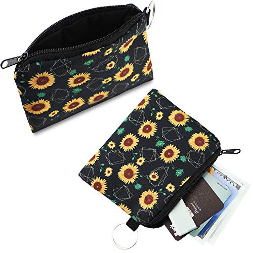 Boao 10 Pcs Small Change Coin Purse - size: 4.52 x 3.74 Inch, style: Sunflower Print