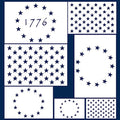 Koogel American Flag 50 Star Stencil, 13 Stars 1776 Stencils for DIY Crafts - style: 7 PCS